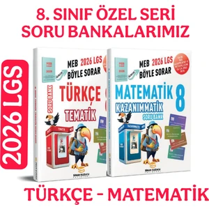 Sinan Kuzucu Yayınları 8. Sınıf LGS Türkçe Tematik - Matematik Kazanım Matik 2'li Soru Bankası Seti