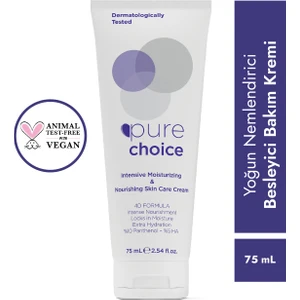Pure Choice Yoğun Nemlendirici ve Besleyici Cilt Bakım Kremi 75ML