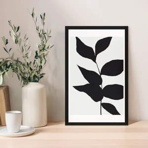 1 Adet Gri Mdf Zeminli Açık Bej Soyut Mdf Çerçeve Görünümlü Mdf Tablo