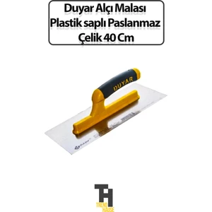 Duyar Alçı Malası Plastik Saplı Paslanmaz Çelik 40 cm