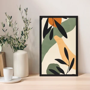 Modern Tablo Zeminli Lacivert Minimal Tablo