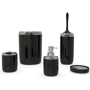 Lima Xl Krom Dekorlu 5 Prç Banyo Set Siyah