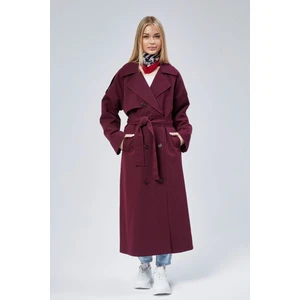 Kadın Oversize Astarlı Uzun Trençkot