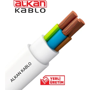 3x1,5 Mm² H05VV-F Ttr Kablo Beyaz (%100 Bakır) 5 Metre