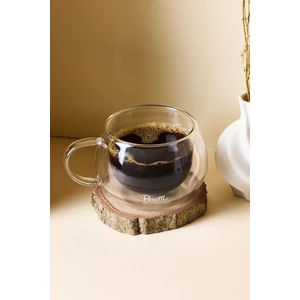 Cidar Isıya Dayanıklı Çift Cidarlı Cam Kupa 280 ml