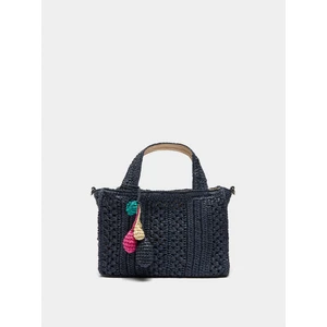 Hasır Efektli Çapraz Askılı Tote Çanta