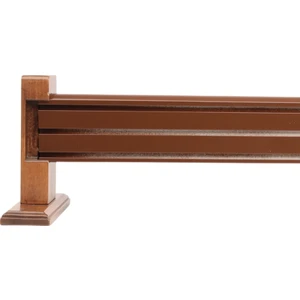 Napoli Ahşap Başlıklı 3 Kanallı Alüminyum Dekoratif Ray Korniş Modern Rustik