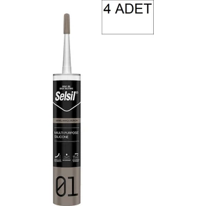 4 Adet Genel Amaçlı Şeffaf Silikon 280 gr