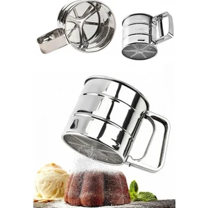 Un Eleği Pratik Basmalı Un Şeker Pudra Eleme Aleti Değirmen Kakao Un Serpme Aparatı Lüx Elek