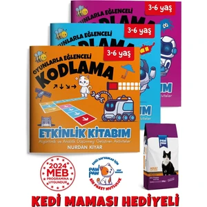 3-6 Yaş Oyunlarla Eğlenceli Kodlama Çocuk Etkinlik Kitabım - 3 Kitap
