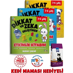 3-6 Yaş Dikkat ve Zeka Geliştiren Çocuk Etkinlik Kitabım Seti - 3 Kitap