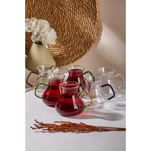 Std Ehl-I Keyf Renkli 6'lı Brosilikat Çay Bardağı Seti 200 ml