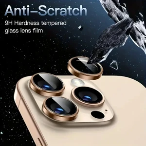 iPhone 16 Pro Max Safir Kamera Koruyucu Çöl Safir | 9h Temperli Cam, Metal Lens Ring, Ultra Hd, Çizilmez & Parlamaz