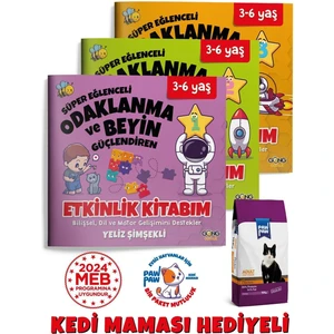 3-6 Yaş - Süper Eğlenceli Odaklanma ve Beyin Güçlendiren Çocuk Etkinlik Kitabım
