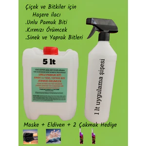 (5 Lt) Çiçekler için Genel Haşere İlacı (Unlu Pamuk Biti, Sinek Ve Yaprak Biti, Kırmızı Örümcek)