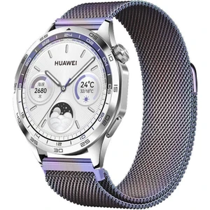Watch Gt3 / Gt3 Pro / Gt4 / Gt4 Pro / Gt5 / Gt5 Pro 46MM Uyumlu Metal Milanese Hasır Kordon – Paslanmaz Çelik, Manyetik Mıknatıslı Bileklik Kayış