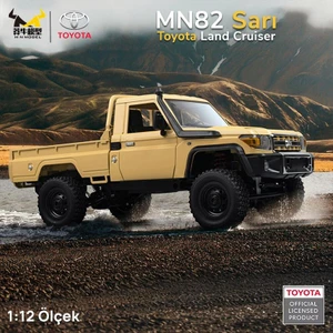 Mn Model MN82 1/12 Toyota Land Cruiser LC79 4WD Rc Model Crawler Offroad Uzaktan Kumandalı Araba Truck Rtr Lisanslı Sarı+Dahili Işık Seti