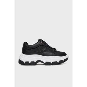 Berrett2 4g Logolu Kalın Tabanlı Sneaker Ayakkabı FLFBRTELE12 Bayan Ayakkabı Flfbrt ELE12 Black