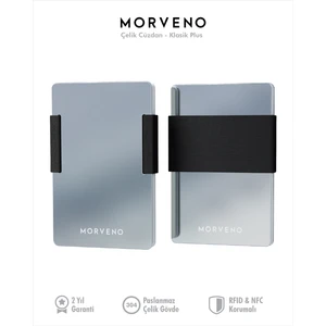 Metal Kartlık & Cüzdan - KLASİK PLUS - NFC & RFID Korumalı - Paslanmaz Çelik - Siyah