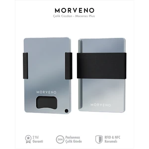 Metal Kartlık & Cüzdan - MACERACI PLUS - NFC & RFID Korumalı - Şişe Açacaklı - Paslanmaz Çelik - Siyah