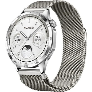 Watch Gt3 / Gt3 Pro / Gt4 / Gt4 Pro / Gt5 / Gt5 Pro 46MM Uyumlu Metal Milanese Hasır Kordon – Paslanmaz Çelik, Manyetik Mıknatıslı Bileklik Kayış