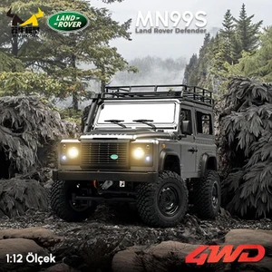 Mn Model MN99S V2 1/12 Land Rover Defender 4WD Rc Model Crawler Offroad Uzaktan Kumandalı Araba Truck Rtr Lisanslı Gümüş+Dahili Işık Seti MN-99S V2
