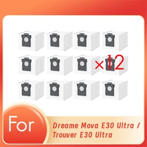 Dreame Mova E30 Ultra / Troiver E30 Ultra Sweeper Aksesuarları Için 12 Pcs Toz Torbaları, Iyi Çalışacak ve Iyi Çalışmak Için Yapılmış (Yurt Dışından)