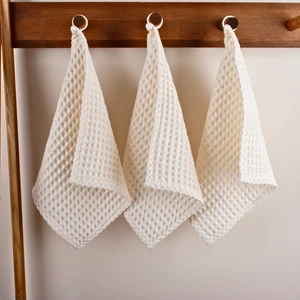 Lüks Mutfak Havlusu 3 Adet - Yüksek Kalite, 100% Pamuk, 30X30 Cm, Waffle Dokuma Washcloth Havlu
