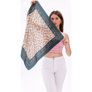 Zincir Desenli Model Fular Bandana Şal Estascarf 70X70 cm