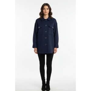 Laci Oversize Cepli Kadın Gömlek Ceket 8130A