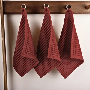 Lüks Mutfak Havlusu 3 Adet - Yüksek Kalite, 100% Pamuk, 30X30 Cm, Waffle Dokuma Washcloth Havlu