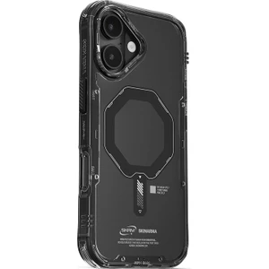 iPhone 17 Uyumlu Kılıf M-Safe Şarj Özellikli Şeffaf Airbag Skinarma Saido Mag-Charge Kapak Siyah