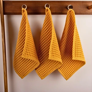 Lüks Mutfak Havlusu 3 Adet - Yüksek Kalite, 100% Pamuk, 30X30 Cm, Waffle Dokuma Washcloth Havlu