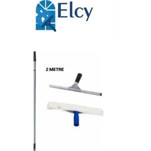 2 Metre Telekopik Uzayabilen Metal Sap 35 cm Cam Peluş ve Cam Çekçeği