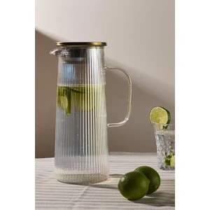 Pina Luster Çizgi Dokusu Filtre Kapaklı Sürahi 1300ML
