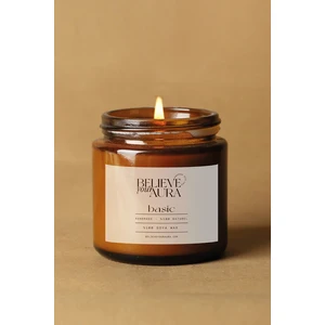 %100 Doğal Soya Mumu - Amber Kavanoz Kokusuz Aromaterapi Mum - 100 cc