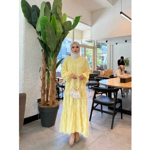 Saçaklı Kumaş Yazlık Elbise