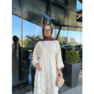 Saçaklı Kumaş Yazlık Elbise