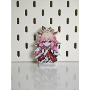 Genshin Yae Miko Mini Karakter Figür Standı (1 Adet)