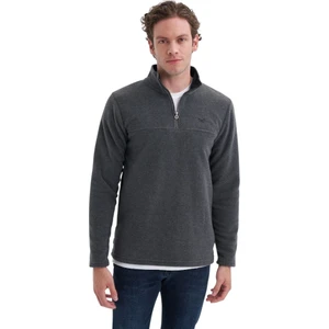 Caz Yarım Fermuarlı Antrasit Erkek Sweatshirt