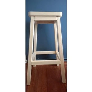 Doğal Ahşap Bar Taburesi, Ham, Zımparalanmış, Cilasız, Yan Sehpa, Dekoratif Stand, 33CMX33CMX72CM