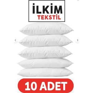 10 Adet Fermuarlı Beyaz Pamuk Iç Yastık Kılıfı Astar 50X70 cm