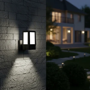 Horoz Çınar-3 Bahçe Aydınlatma Bahçe Duvar Aydınlatma Armatürü Bahçe Lamba Plastik Aplik Ampul Hediyeli