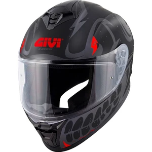 Givi 50.x Bones Mat Siyah-Kırmızı Kask