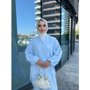 Saçaklı Kumaş Yazlık Elbise