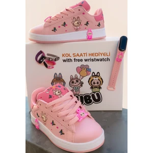 Labubu Çocuk Spor Ayakkabı + Akıllı Kol Saati Hediyeli 🎁✨ | Renkli ve Eğlenceli Tasarım