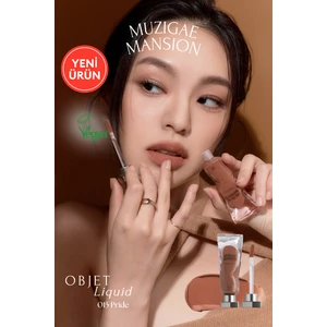 Gül Özlü, Kadife Bitiş Sunan, Nemlendirici ve Kalıcı Tint MUZIGAE MANSION Objet Liquid 015 Pride