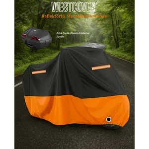 Ktm 1290 Super Adventure S   Arka Çanta Uyumlu Turuncu Siyah Reflektörlü Motosiklet Branda,örtüsü