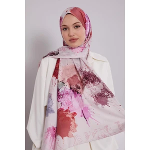 Pembe Batik Desen Twill Şal