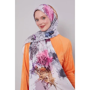 Gri Batik Desen Twill Şal